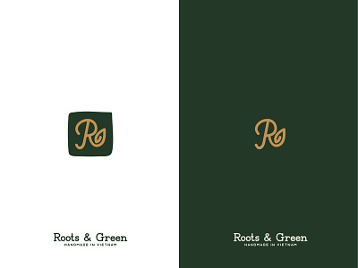 Roots & Green Logo green handmade identity logo mark roots type typography