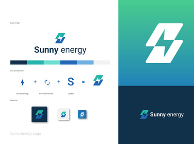 Sunny energy app brand branding icon identity illustration logo mark sketch type web
