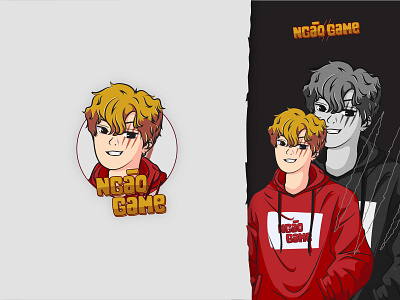 Ngaogame Logo Design brand branding charater gaming identity illustration logo logotype mascot sport stream type