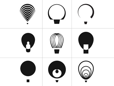 Air Balloon graphic variants air airballoon balloon branding design graphic icon identity logo logotype symbol vector