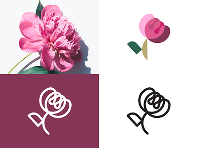 PEONY LOGO IDEA design designs flora flower logotype peony