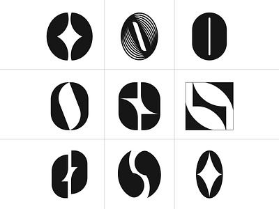 Coffee Bean graphic variants beans coffee coffeeshop design designer graphic graphicdesign icon identity logo logos logotype monogram sign symbol vector