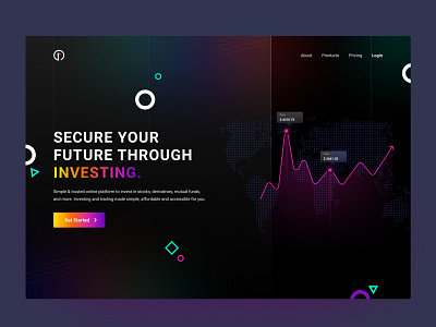 Investment Web Design design illustration landing page ui web website