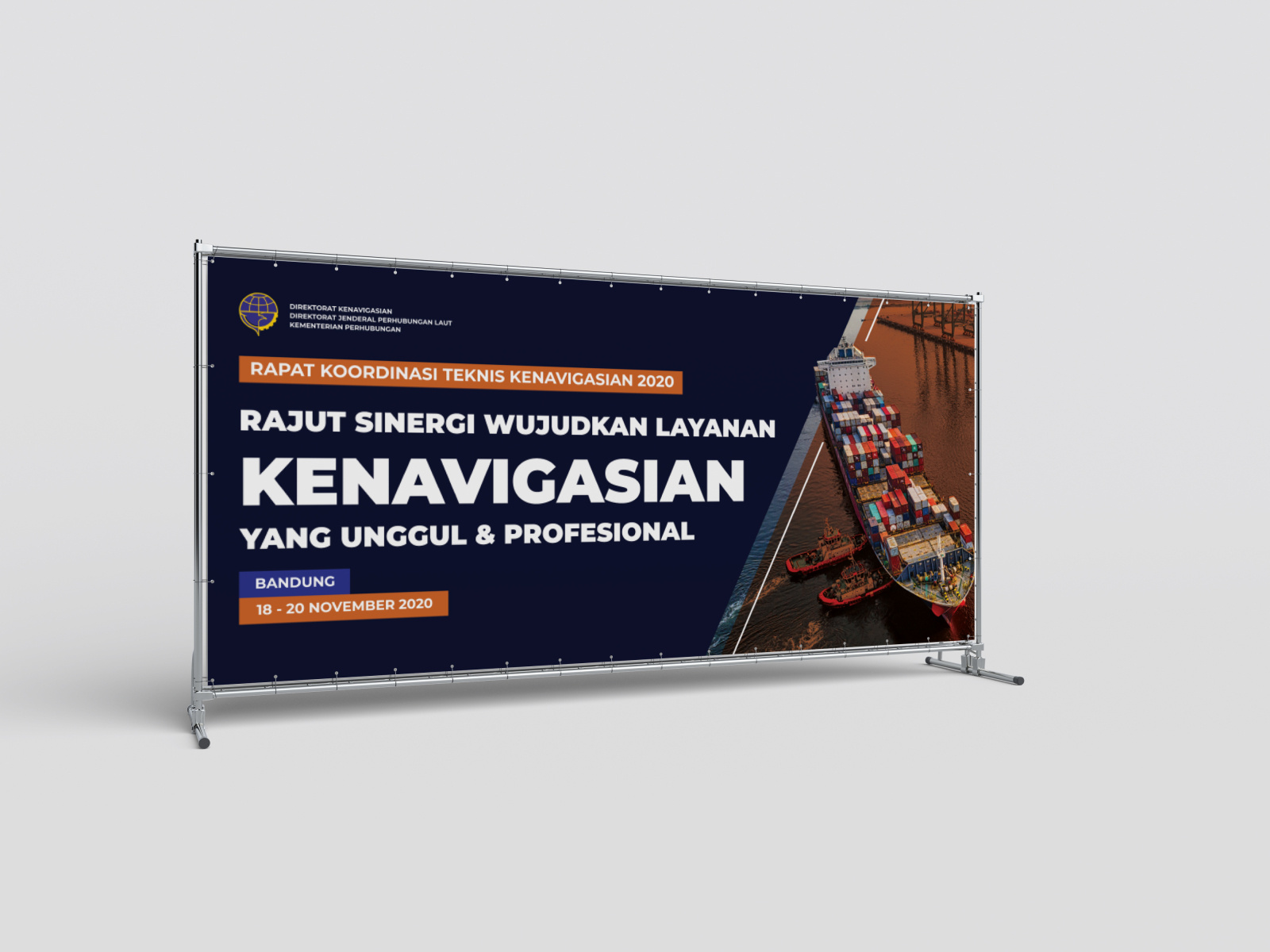 proud presentation event with banner and crowd