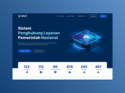 Sistem Penghubung Layanan Pemerintah Nasional Landing Page