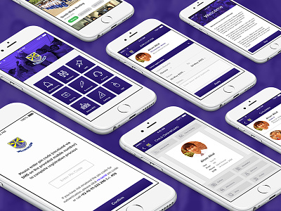 School App app design hybrid ios purple ui ux