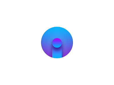 i blue i icons identity logo mark startup
