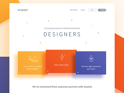 Wizpool ~ Alternate Version company connect hire icons illustricon interface ui user ux web wizards wizpool