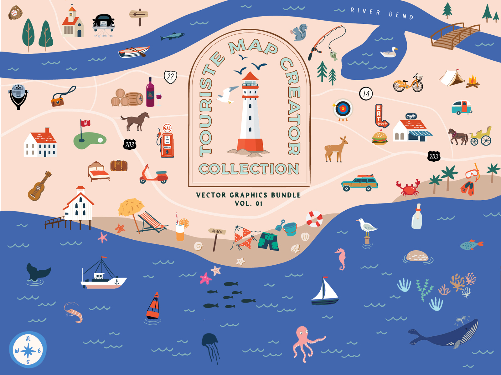 Touristé Map Scenery & Story Creator by Kimberly Coles on Dribbble