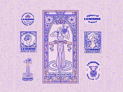 Lemoine Explorations art deco badge boho brand branding branding design concept design emblem exploration grunge identity illustration logo monoline nouveau pattern retro vintage wordmark