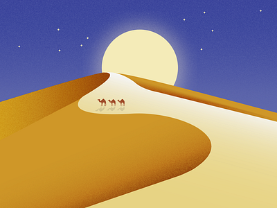 Desert Illustration desert dunes grainy illustration illustrator vectors