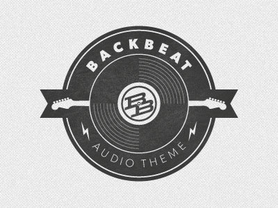 Backbeat Crest with Gibson crest guitar logo music logo vintage