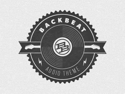 Backbeat Badge Crest badge crest guitar logo music logo vintage