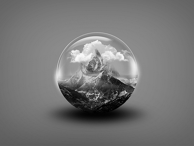 Mountains Bubble bubble design effect illustration manipulation mountains nature photoshop retouch