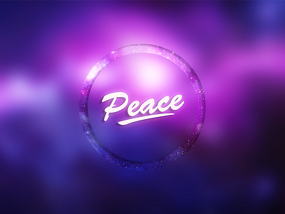 Peace design effect galaxy illustration lettering manipulation photoshop space typography
