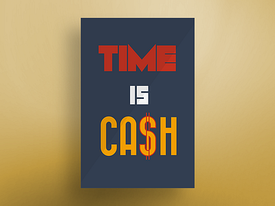 Proverb Typography Poster cash illustration illustrator photoshop poster proverb time turkey typography