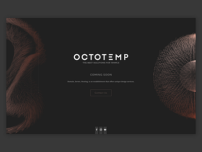 OCTOTEMP | Coming soon coming hosting minimal soon ui ux web website whmcs
