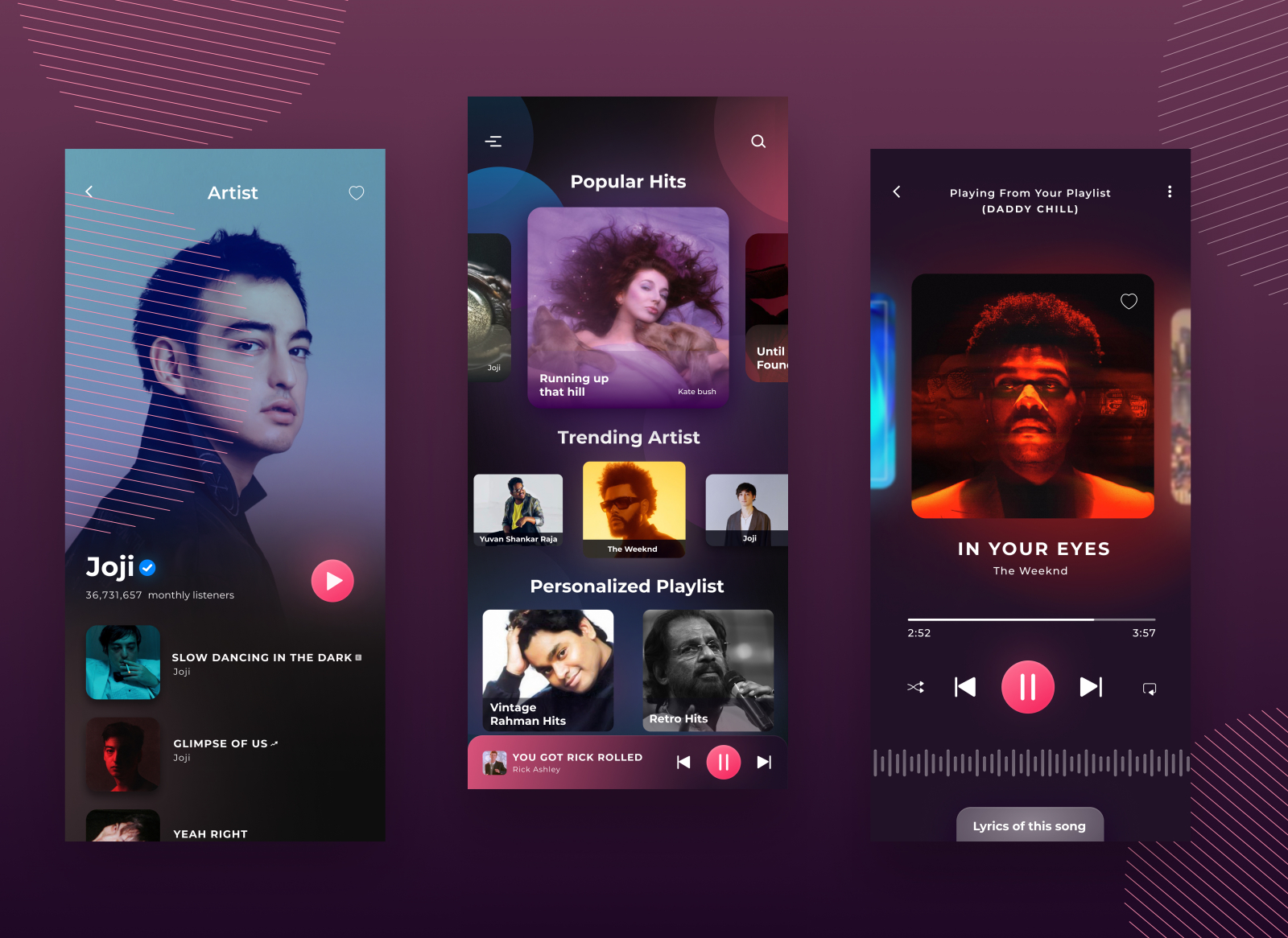 Realm Music Streaming App - UI Case Study By Sharan R On Dribbble