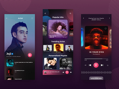 Realm Music Streaming app - UI Case Study by Sharan R on Dribbble