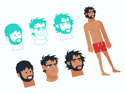 Surfer Ideation character illustration sketch surfer