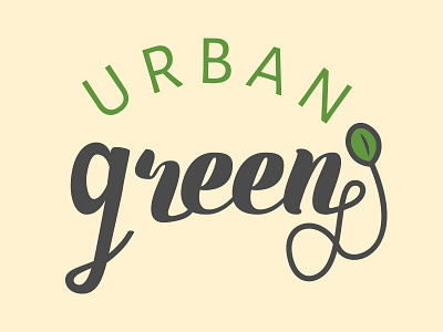 Urban Green Logo Design art design graphic design green logo logos modern typography