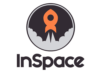 Inspace Logo Design art design graphic design logo logos modern rocket space typography