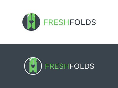 Freshfolds Final Logo blue brand branding clean f fold fresh green logo logotype minimal typography