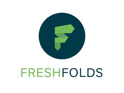 Freshfolds logo proposal blue brand branding clean f fold fresh green logo logotype minimal typography