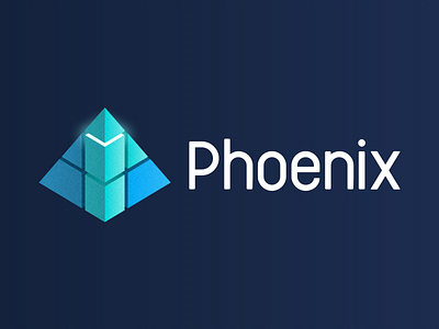 Phoenix Logo custom font design digital chefs isometric logo phoenix typography