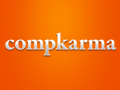 CompKarma logo exploration advertising compkarma garamond