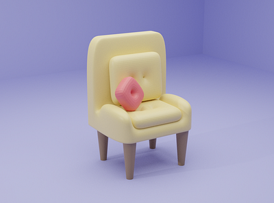 Armchair 3d blender