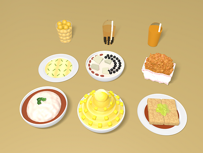 Taiwan Street Snacks 3d 3dart cinema4d illustration