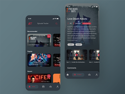 Serial Movie UI Design