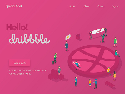 Hello Dribbble Home Page