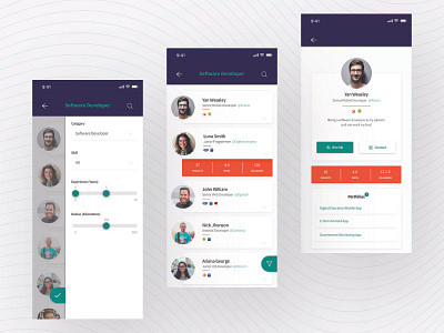 Hire Me App UI