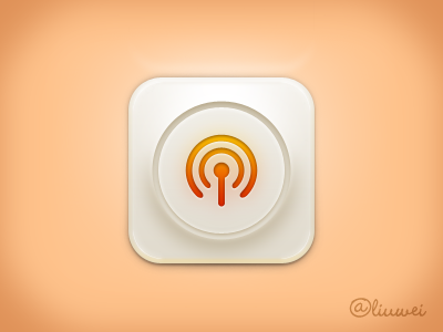 Radio app apple button china dribbble icon radio rubber white wifi