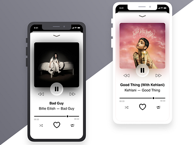 Simple iOS Music Player app belfast ios minimal mobile mockup music music app music player uidesign