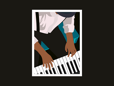 Magic Fingers harmony illustration jazz keyboard music musician