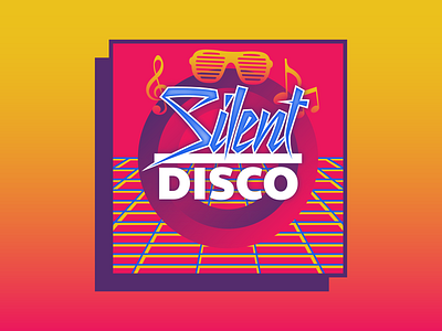 Event Branding | Silent Disco 80s branding college color design disco event illustration nashville retro silent typogaphy univeristy welcome week