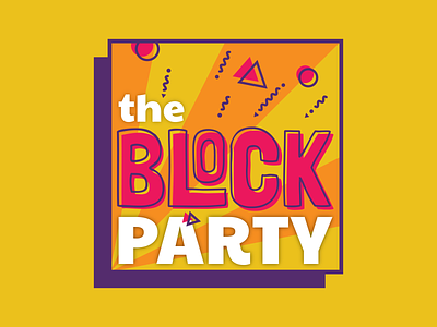 Event Branding | The Block Party 70s block branding college color design event illustration nashville party retro typography university welcome week