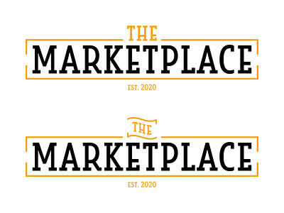 Logo Design | The Marketplace branding cafeteria college design food service illustration logo logo design marketplace orange simple typography university vector