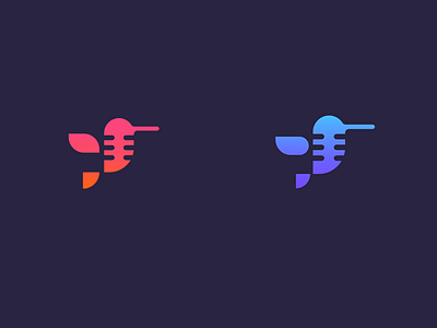 bird + microphone logo