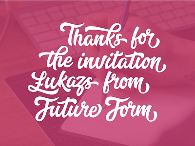 Thank you Lukazs costume letter lettering marker pencil script sketch type typeface typography