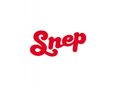 Snep logo red type typeface typo typography