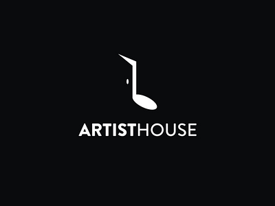 ARTISTHOUSE artist black door house logo note white