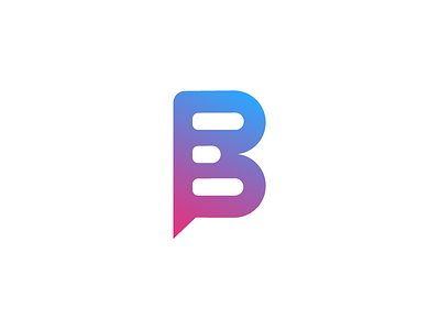 Exponential Buzz b bubble buzz e gradient logo logodesign monogram