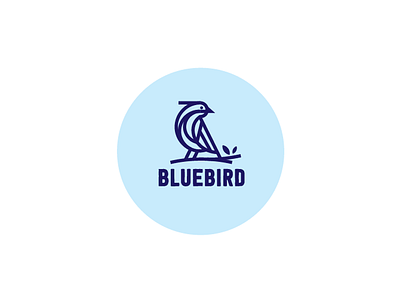 BLUEBIRD bird blue circle logo logotype typeface typo wings