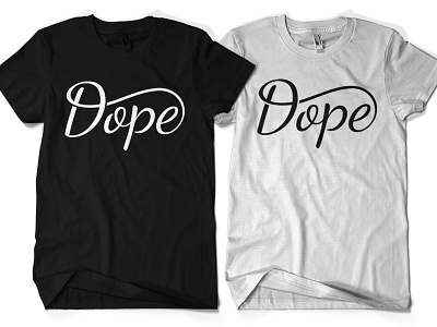Dope letter lettering script t tee tshirt typeface typo typotraphy