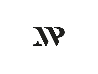 MP ( monogram ) black letter logo logotype m monogram p typography