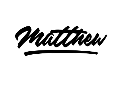 Matthew brush custom letter lettering logo logotype script shirt typeface typo typography